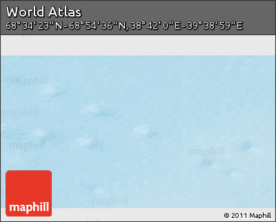 Physical 3D Map of the Area around 68° 44' 30" N, 39° 10' 29" E