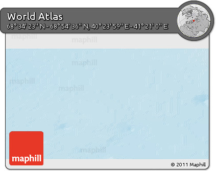 Physical 3D Map of the Area around 68° 44' 30" N, 40° 52' 30" E