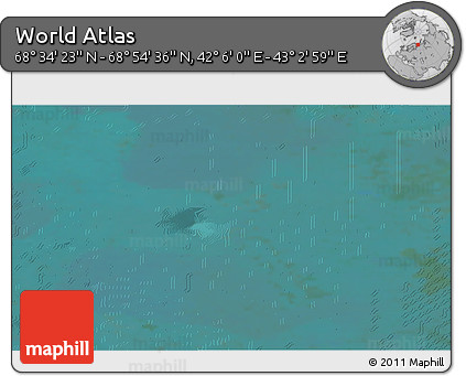 Satellite 3D Map of the Area around 68° 44' 30" N, 42° 34' 30" E