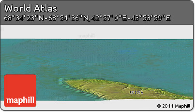 Satellite Panoramic Map of the Area around 68° 44' 30" N, 43° 25' 29" E