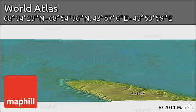 Satellite Panoramic Map of the Area around 68° 44' 30" N, 43° 25' 29" E