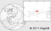 Blank Location Map of the area around 68° 44' 30" N, 47° 40' 29" E