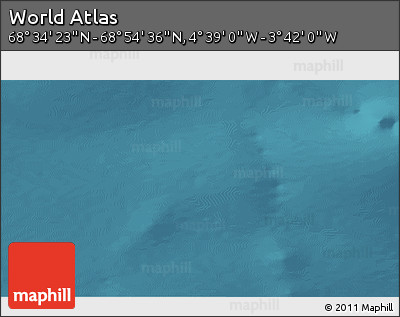 Satellite 3D Map of the Area around 68° 44' 30" N, 4° 10' 30" W