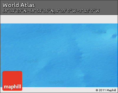 Shaded Relief 3D Map of the Area around 68° 44' 30" N, 4° 10' 30" W
