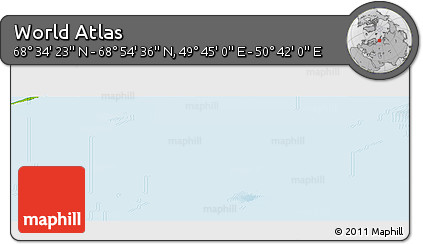Physical Panoramic Map of the Area around 68° 44' 30" N, 50° 13' 30" E