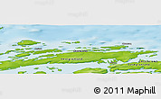 Physical Panoramic Map of the area around 68° 44' 30" N, 52° 37' 30" W