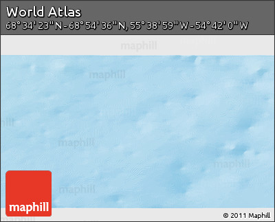 Physical 3D Map of the Area around 68° 44' 30" N, 55° 10' 29" W