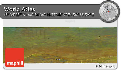 Satellite Panoramic Map of the Area around 68° 44' 30" N, 56° 10' 29" E
