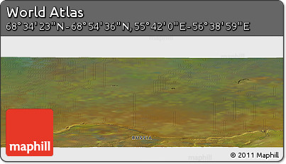 Satellite Panoramic Map of the Area around 68° 44' 30" N, 56° 10' 29" E