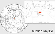 Blank Location Map of the area around 68° 44' 30" N, 78° 16' 30" E