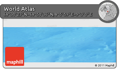 Physical Panoramic Map of the Area around 68° 44' 30" N, 8° 34' 29" E