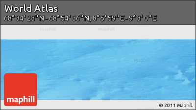 Physical Panoramic Map of the Area around 68° 44' 30" N, 8° 34' 29" E