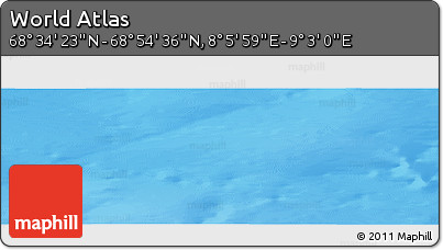 Physical Panoramic Map of the Area around 68° 44' 30" N, 8° 34' 29" E