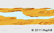 Political Panoramic Map of the area around 68° 44' 30" N, 90° 10' 30" E