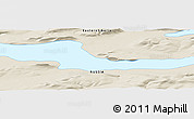 Shaded Relief Panoramic Map of the area around 68° 44' 30" N, 90° 10' 30" E