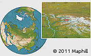 Satellite Location Map of the area around 68° 44' 30" N, 91° 1' 30" E