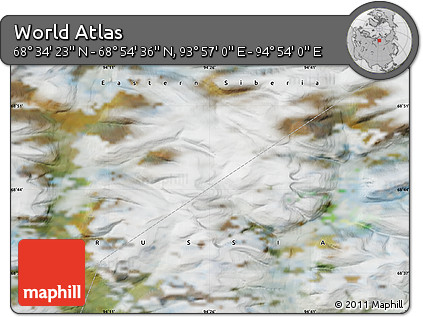 Satellite Map of the Area around 68° 44' 30" N, 94° 25' 30" E