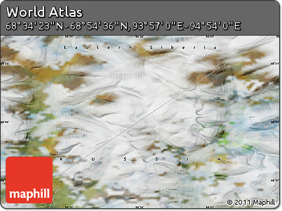 Satellite Map of the Area around 68° 44' 30" N, 94° 25' 30" E