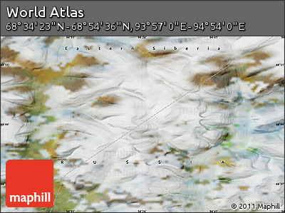 Satellite Map of the Area around 68° 44' 30" N, 94° 25' 30" E