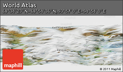 Satellite Panoramic Map of the Area around 68° 44' 30" N, 94° 25' 30" E