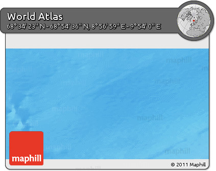 Physical 3D Map of the Area around 68° 44' 30" N, 9° 25' 30" E