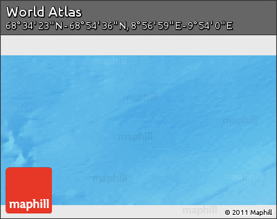 Physical 3D Map of the Area around 68° 44' 30" N, 9° 25' 30" E