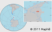 Gray Location Map of the area around 68° 14' 11" S, 61° 58' 30" W