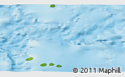 Physical 3D Map of the area around 68° 14' 11" S, 68° 46' 30" W