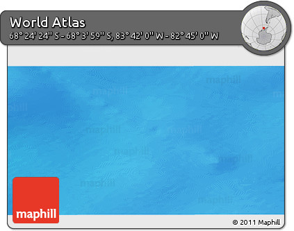 Shaded Relief 3D Map of the Area around 68° 14' 11" S, 83° 13' 29" W