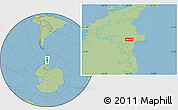 Savanna Style Location Map of the area around 68° 50' 30" S, 61° 7' 30" W