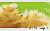 Physical 3D Map of the area around 68° 50' 30" S, 64° 31' 30" W