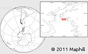 Blank Location Map of the area around 68° 50' 30" S, 64° 31' 30" W