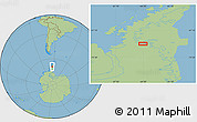 Savanna Style Location Map of the area around 68° 50' 30" S, 64° 31' 30" W