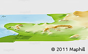 Physical Panoramic Map of the area around 68° 50' 30" S, 67° 4' 29" W