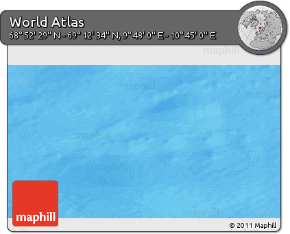 Physical 3D Map of the Area around 69° 2' 31" N, 10° 16' 30" E