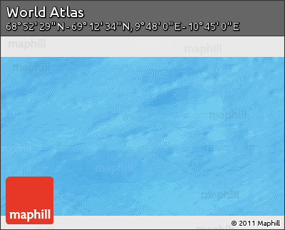 Physical 3D Map of the Area around 69° 2' 31" N, 10° 16' 30" E
