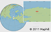 Savanna Style Location Map of the area around 69° 2' 31" N, 157° 10' 30" W