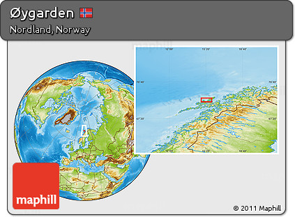 Physical Location Map of Øygarden