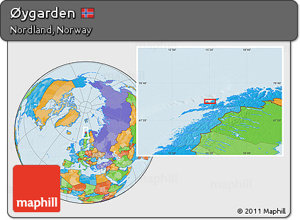 Political Location Map of Øygarden