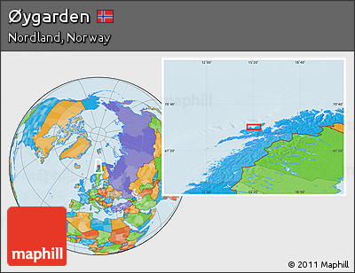 Political Location Map of Øygarden