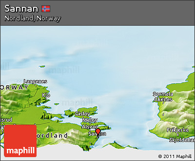Physical Panoramic Map of Sannan