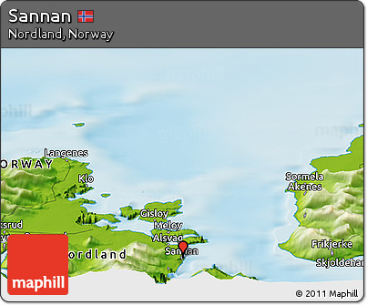 Physical Panoramic Map of Sannan
