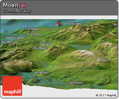 Satellite Panoramic Map of Moen