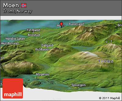 Satellite Panoramic Map of Moen