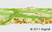 Physical Panoramic Map of the area around 69° 2' 31" N, 18° 46' 29" E