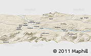 Shaded Relief Panoramic Map of the area around 69° 2' 31" N, 18° 46' 29" E