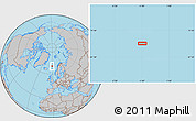 Gray Location Map of the area around 69° 2' 31" N, 1° 37' 30" W