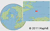Savanna Style Location Map of the area around 69° 2' 31" N, 20° 19' 30" W
