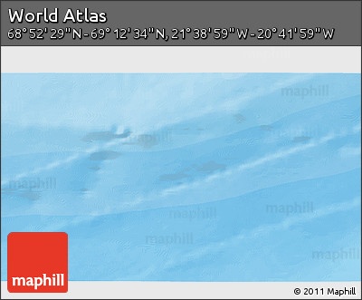 Political 3D Map of the Area around 69° 2' 31" N, 21° 10' 29" W