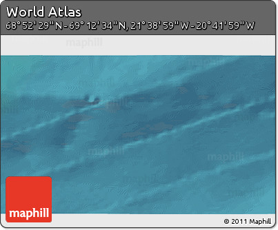 Satellite 3D Map of the Area around 69° 2' 31" N, 21° 10' 29" W